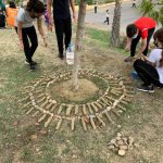 "LandArt" respectful environmental art, outdoor activities inspired by Andy Goldsworthy and Richard Long (Y8)